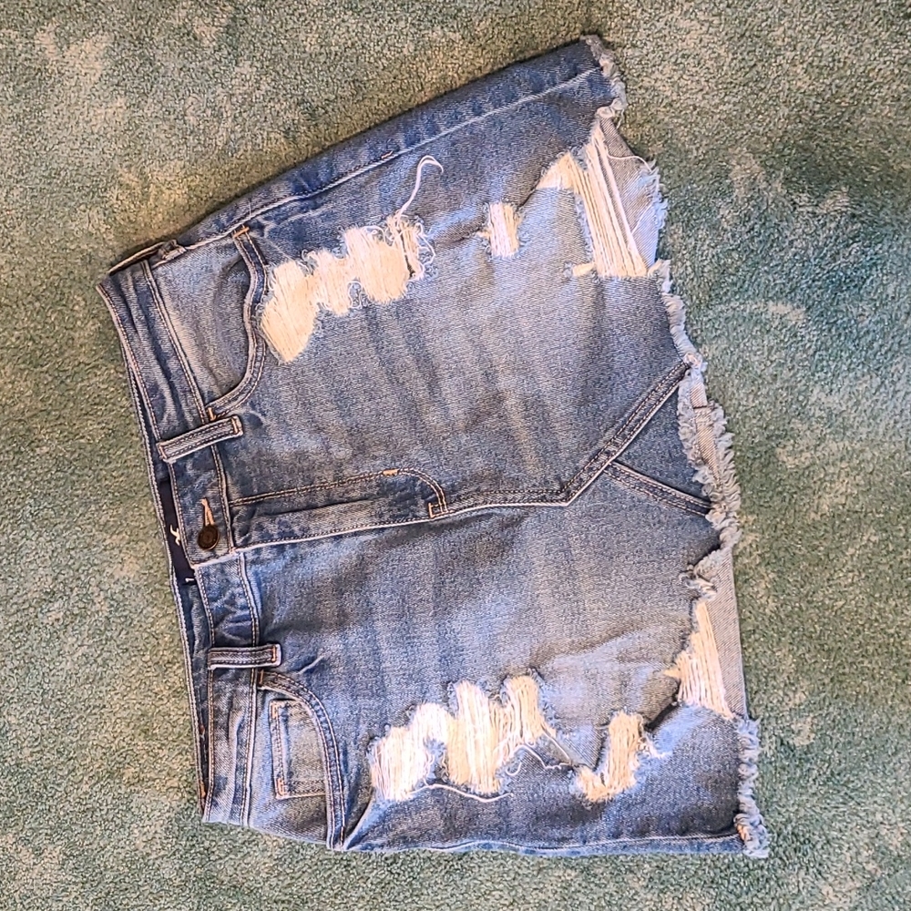 Hollister Distressed Jean Skirt